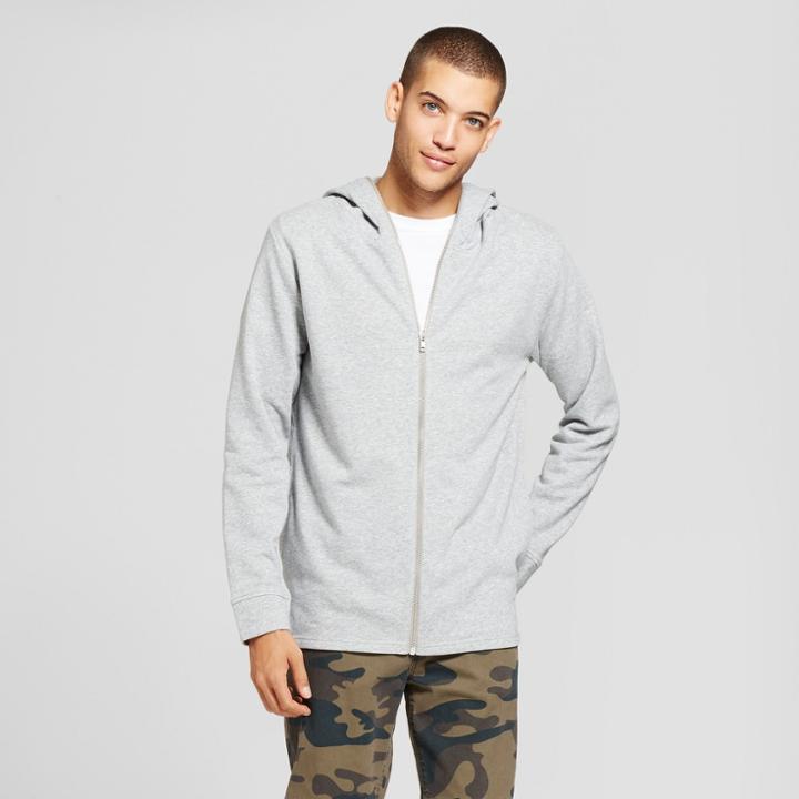 Men's Extended Full Zip Hoodie Sweatshirt - Jackson Heather Gray