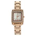 Target Women's Peugeot Crystal And White Dial Watch With Crystals From Swarovski - Rose Gold