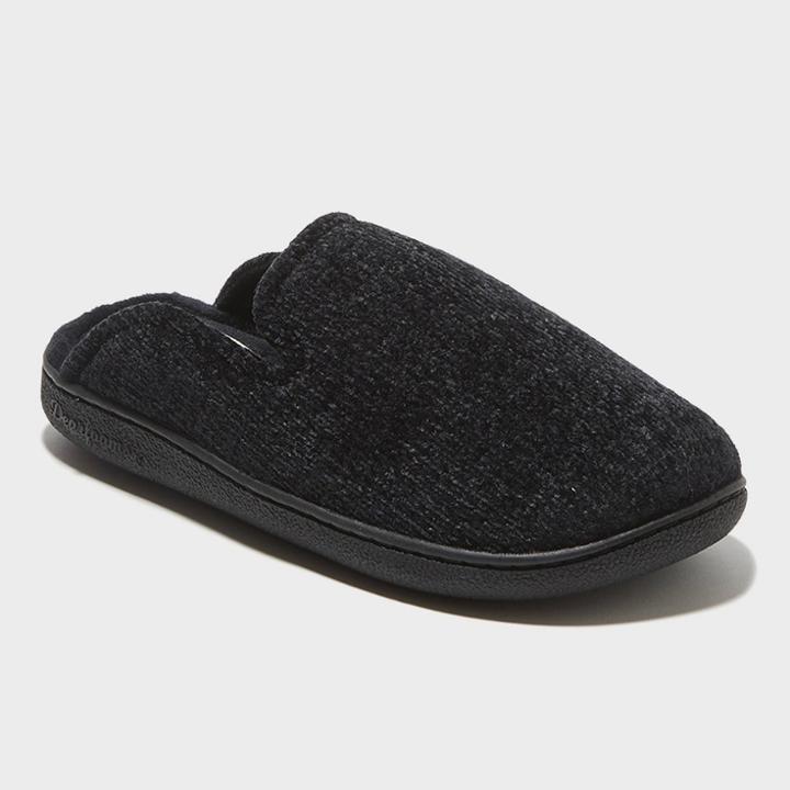 Women's Dluxe By Dearfoams Maci Chenille Slippers - Black