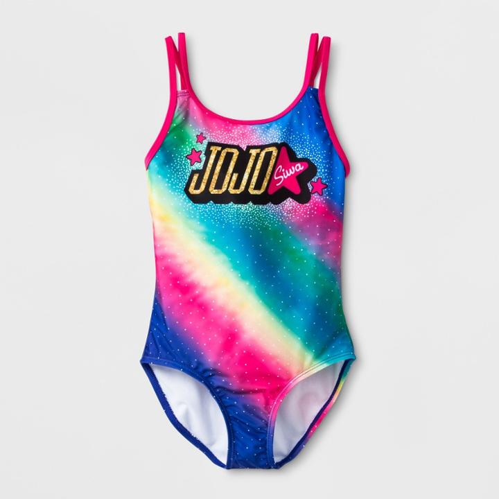 Nickelodeon Girls' Jojo Siwa 1pc Swimsuit - L,