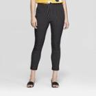 Women's High-rise Striped Skinny Ankle Pants - Who What Wear Black/white