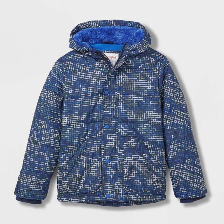 Boys' Heavyweight Puffer Jacket - Cat & Jack Navy