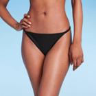 Women's Tab Side Cheeky Bikini Bottom - Wild Fable Black Xxs