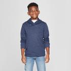 Boys' Long Sleeve French Terry Sweatshirt - Cat & Jack Navy Heather