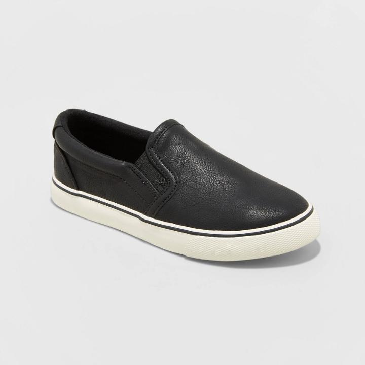 Boys' Enzo Slip On Sneakers - Cat & Jack Black 13, Toddler Boy's