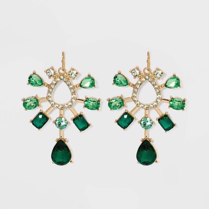 Gemstone Starburst Earrings - A New Day Green