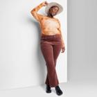 Women's Plus Size Long Sleeve Mesh Fitted T-shirt - Wild Fable Red