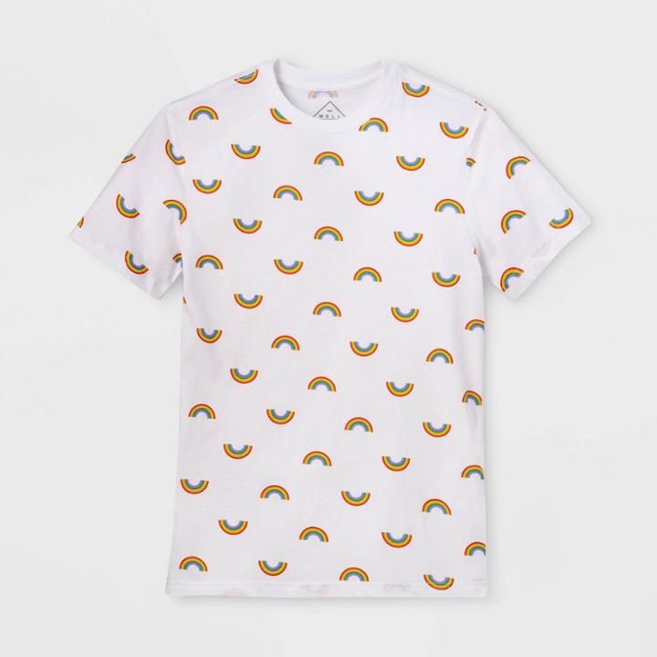 Well Worn Pride Gender Inclusive Adult Rainbow Graphic T-shirt - White Xs, Adult Unisex