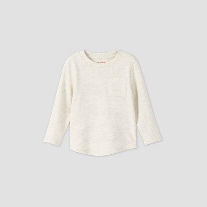 Toddler Boys' Ottoman Knit T-shirt - Cat & Jack Cream