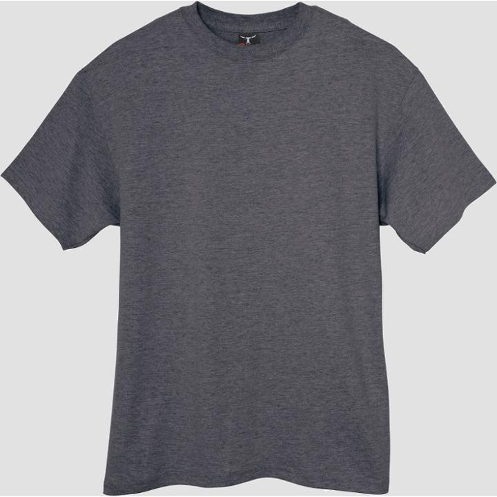 Hanes Men's Big & Tall Short Sleeve Beefy T-shirt - Charcoal Heather 4xlt, Grey Grey