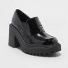 Women's Hudson Loafer Heels - A New Day Jet Black