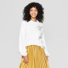 Women's Embellished Pullover Sweater - A New Day Cream (ivory)