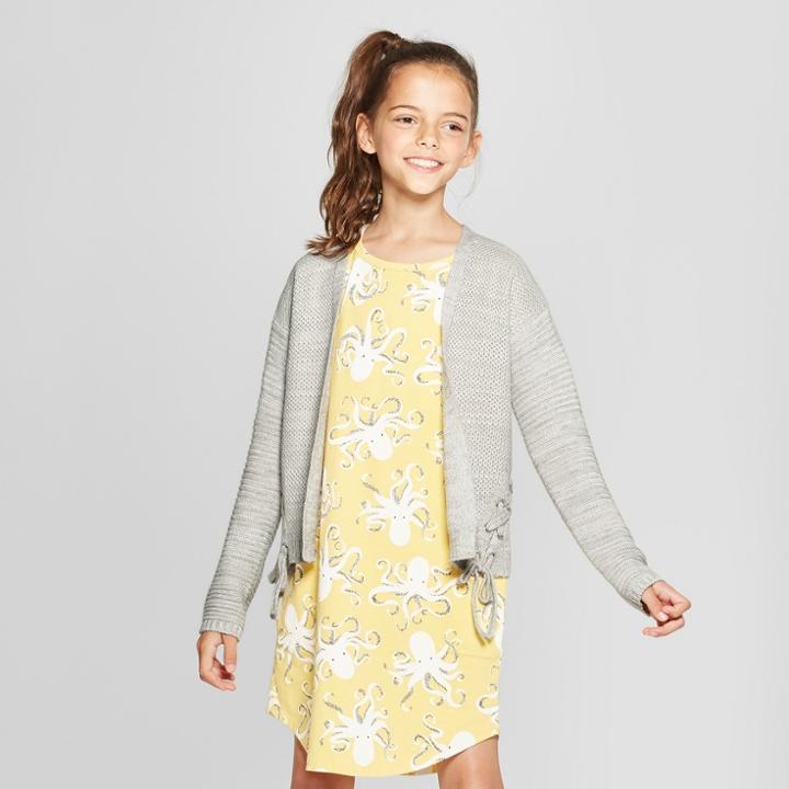 Girls' Open Cardigan - Cat & Jack Gray