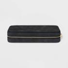 Faux Leather Large Jewelry Travel Case Organizer - A New Day Black