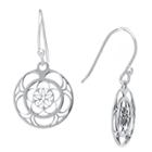 Target Sterling Silver Circle Filigree Drop Earrings - Silver, Infant Girl's, Size: L: