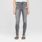 Women's High-rise Released Hem Skinny Jeans - Universal Thread Black Wash