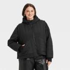 Women's Plus Size Puffer Jacket - A New Day Black