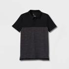 Boys' Striped Golf Polo Shirt - All In Motion Black