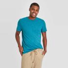 Men's Standard Fit Short Sleeve Slub Pocket Jersey T-shirt - Goodfellow & Co Blue