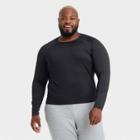 Men's Big & Tall Fitted Long Sleeve T-shirt - All In Motion Black