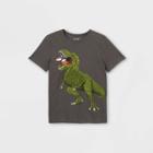 Boys' Short Sleeve Dinosaur Interactive Graphic T- Shirt - Cat & Jack Gray