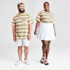 Men's Tall Regular Fit Short Sleeve Striped T-shirt - Original Use Light Green/striped