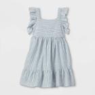 Girls' Tiered Woven Flutter Sleeve Dress - Cat & Jack Blue