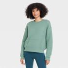 Women's Quilted Crew Sweatshirt - All In Motion Forest Green