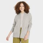 Women's Open Neck Front Cardigan - A New Day Gray
