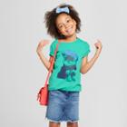 Girls' Short Sleeve Dog Graphic T-shirt - Cat & Jack Green