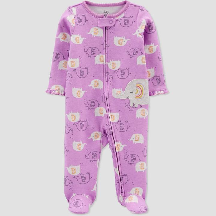 Baby Girls' Elephant Sleep N' Play - Just One You Made By Carter's Purple Newborn