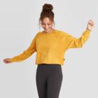 Women's French Terry Acid Wash Pullover Sweatshirt - Joylab Gold