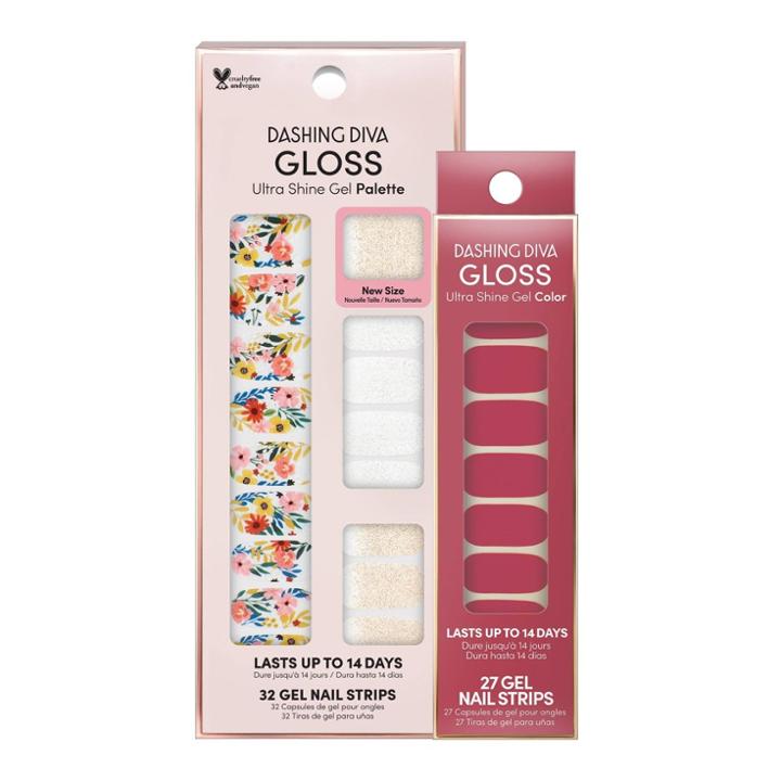 Dashing Diva Gloss Ultra Shine Gel Mani Bundle - Wallflower Frenzy And Lipstick