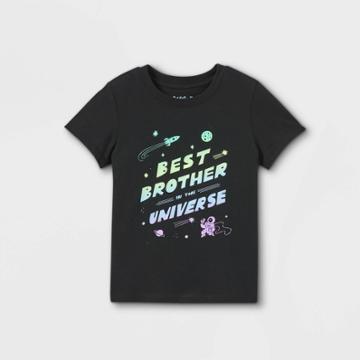 Toddler Boys' 'best Brother' Graphic Short Sleeve T-shirt - Cat & Jack Black