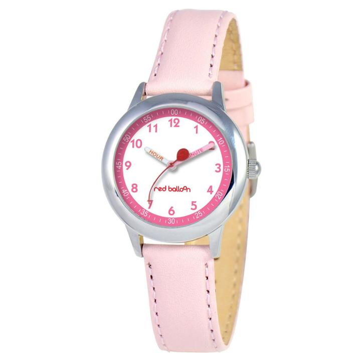 Target Girls' Red Balloon Stainless Steel Time Teacher Watch - Pink