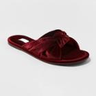 Women's Gracie Velvet Knotted Slide Slippers - Stars Above Burgundy