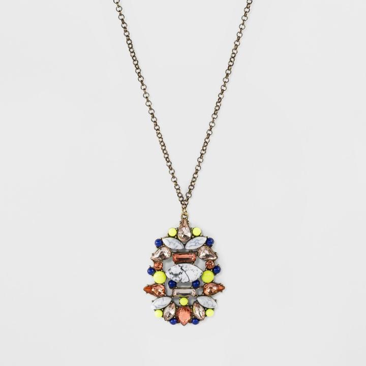 Sugarfix By Baublebar Crystal And Stone Pendant Necklace, Girl's,