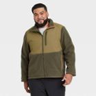 Men's Big Sherpa Fleece Jacket - All In Motion Olive Green
