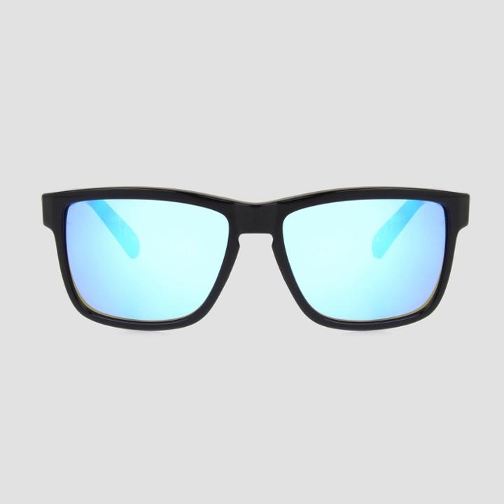 Men's Square Plastic Shiny Sunglasses - Goodfellow & Co Black