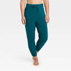 Women's Stretch Woven Ruched Leg Pants 24 - All In Motion Teal S, Women's, Size: