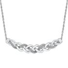 Target Diamond Accent White Diamond Prong Set Loose-braid Necklace In Sterling Silver (ij-i2-i3), Girl's