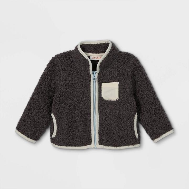 Baby Family Gateway Sherpa Zip-up Sweatshirt - Cat & Jack Gray