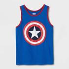 Boys' Marvel Captain America Americana Tank Top - Blue/red