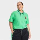 Houston White Adult Plus Size Short Sleeve Polo Shirt - Green