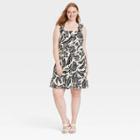 Women's Plus Size Sleeveless Dress - Who What Wear Cream Floral 2x, Ivory Floral