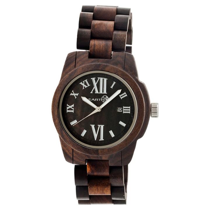 Earth Wood Goods Earth Men's Wristwatch Brown,