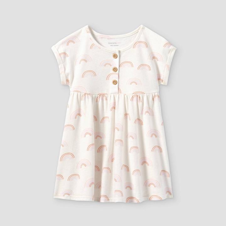 Grayson Mini Toddler Girls' Henley Knit Dress - Cream