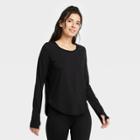 Women's Long Sleeve Essential T-shirt - All In Motion Black