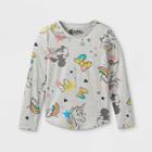 Girls' Minnie Mouse Long Sleeve Graphic T-shirt - Gray