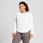 Plus Size Women's Plus Lightweight T-shirt With Side Ties - Joylab Marshmallow White 4x, Marshmellow White